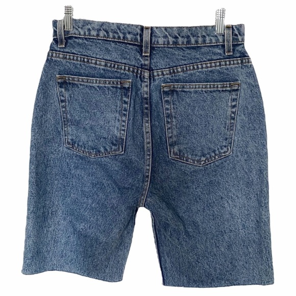 AMERICAN APPAREL DENIM DIY THE HIGH-WAIST JEANS RAW HEM SHORTS - 29 - Picture 2 of 9